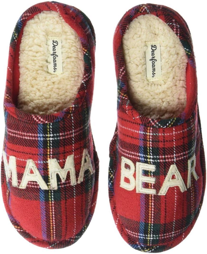 imageDearfoams Womens Mama Bear SlipperTartan Plaid