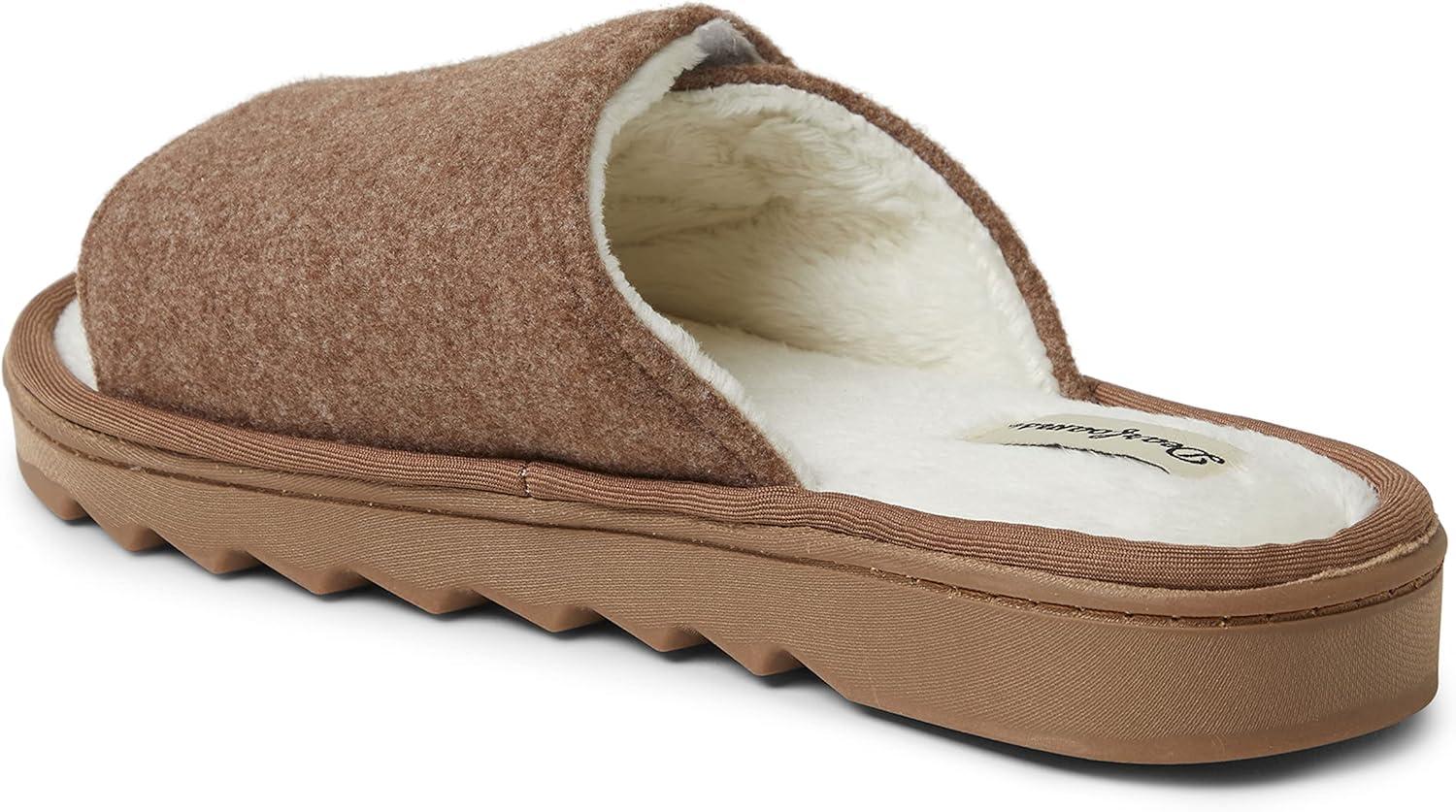 imageDearfoams Womens Norma Adjustable Wool Slide SlipperChestnut