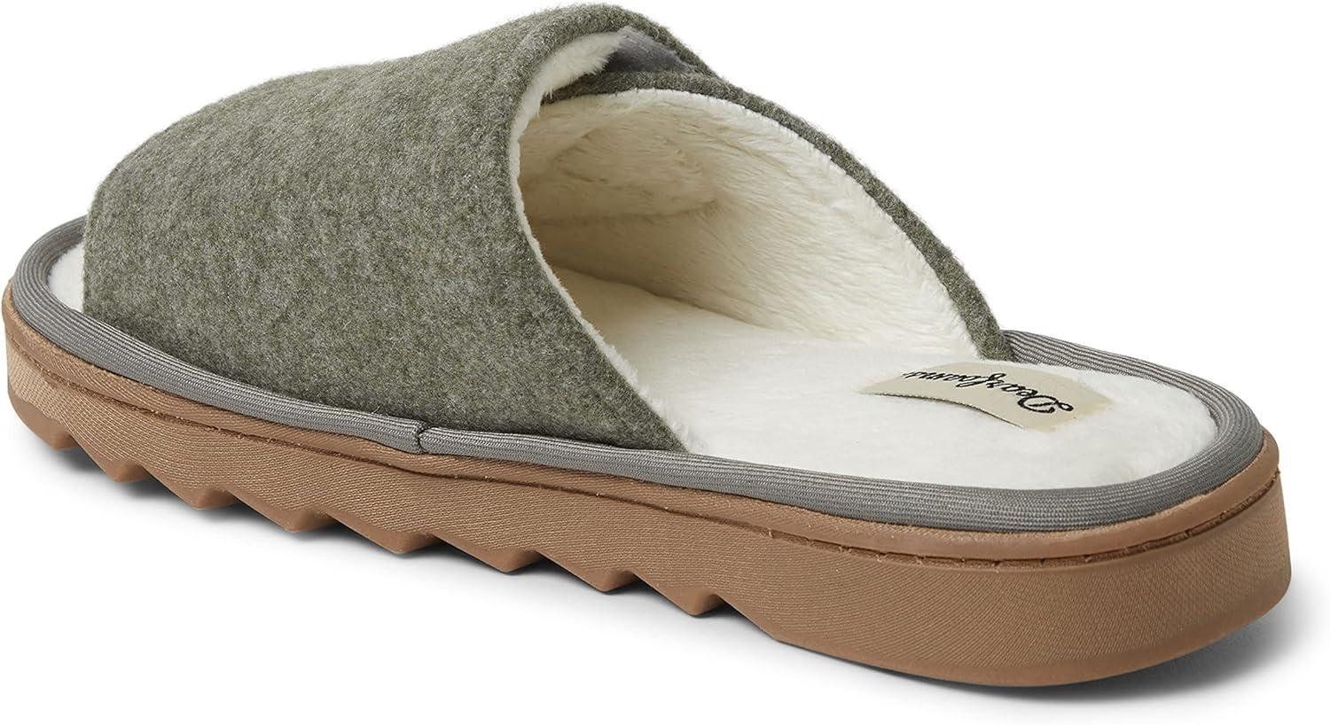 imageDearfoams Womens Norma Adjustable Wool Slide SlipperMoss