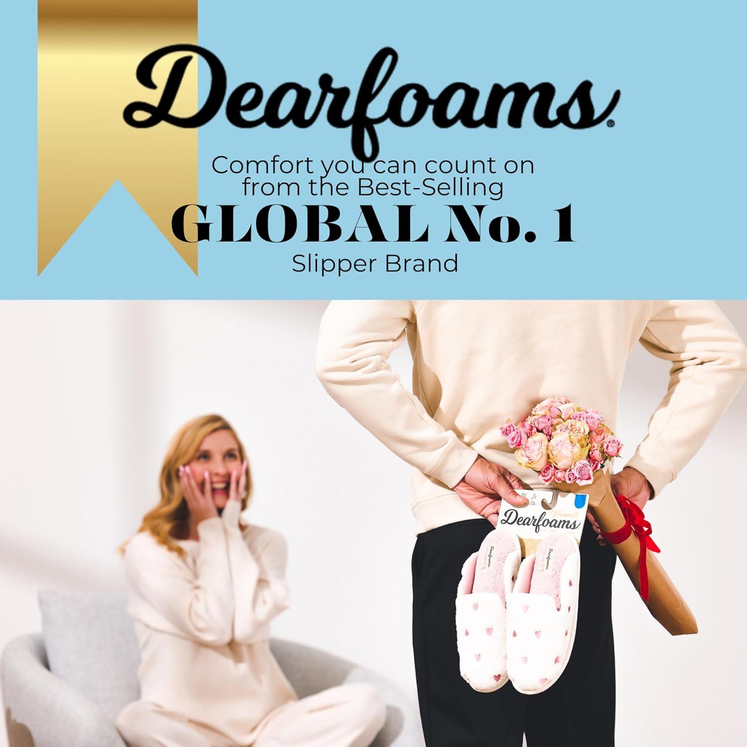 imageDearfoams Womens Novelty Gift Teddy Sherpa Scuff Slip On House ShoeYellow
