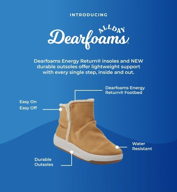 imageDearfoams Womens Pine All Day Comfort and Water Resistant Ankle BootBlack