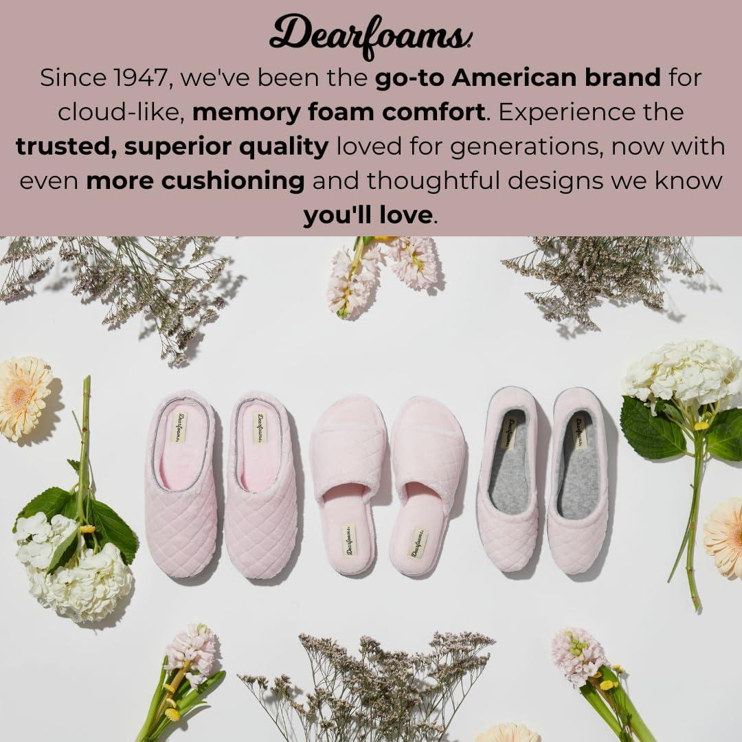 imageDearfoams Womens Samantha Knit Closed Toe Scuff SlipperDusty Pink