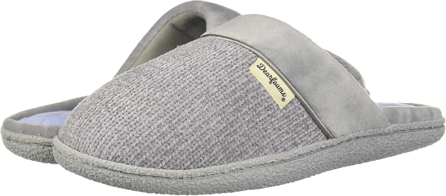imageDearfoams Womens Samantha Knit Closed Toe Scuff SlipperSleet
