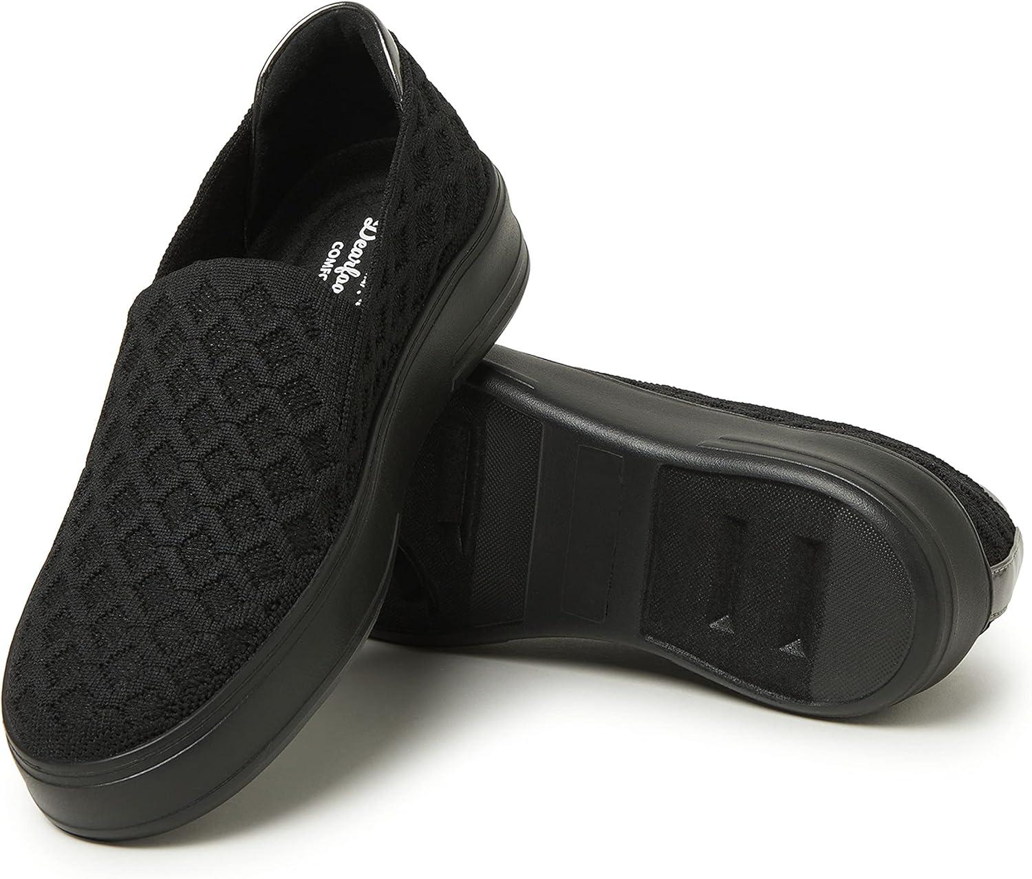 imageDearfoams Womens Sophie LoafersBlackBlack