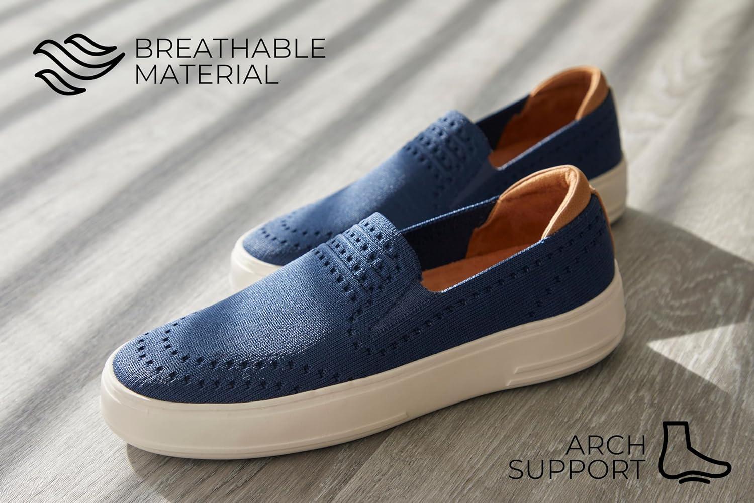 imageDearfoams Womens Sophie LoafersNavy 2