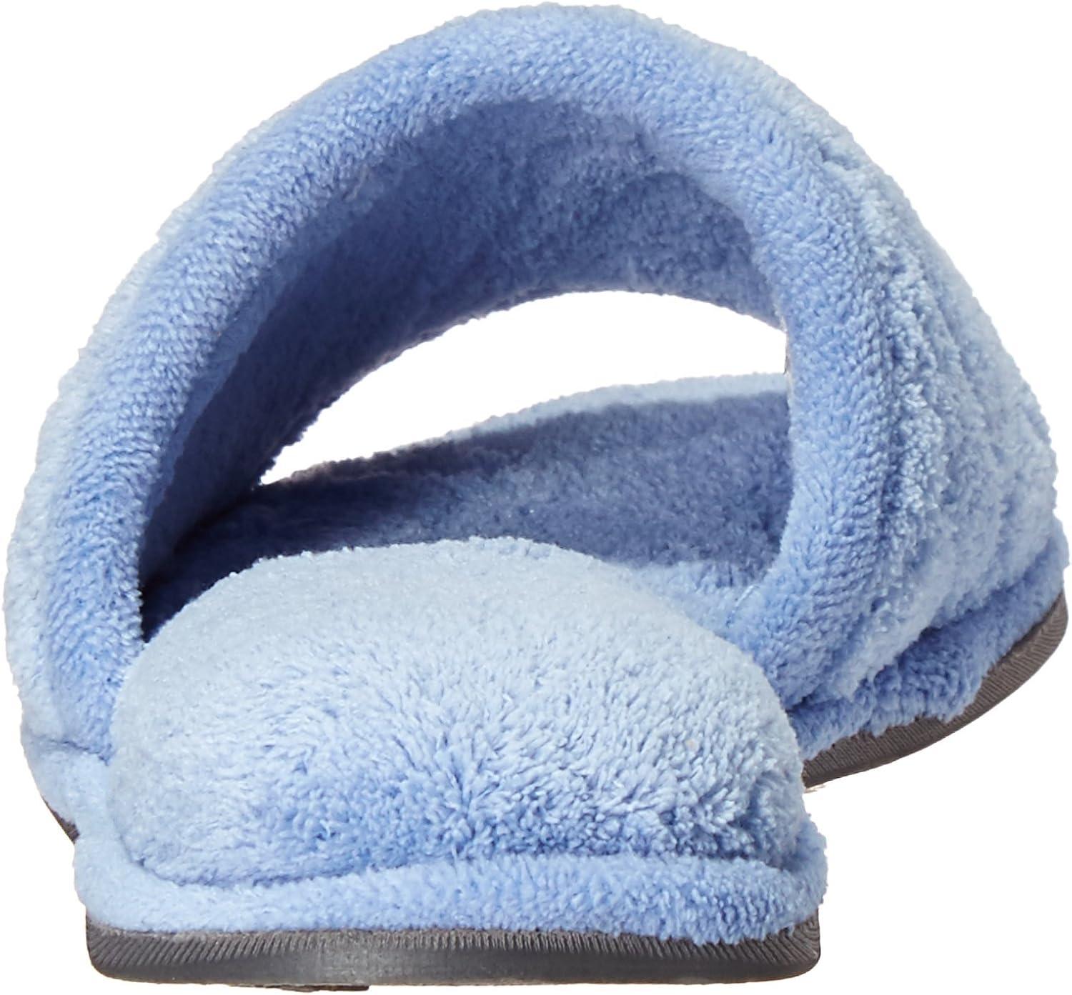 imageDearfoams Womens Terry Slide Flat Fresh PinkIce Berg