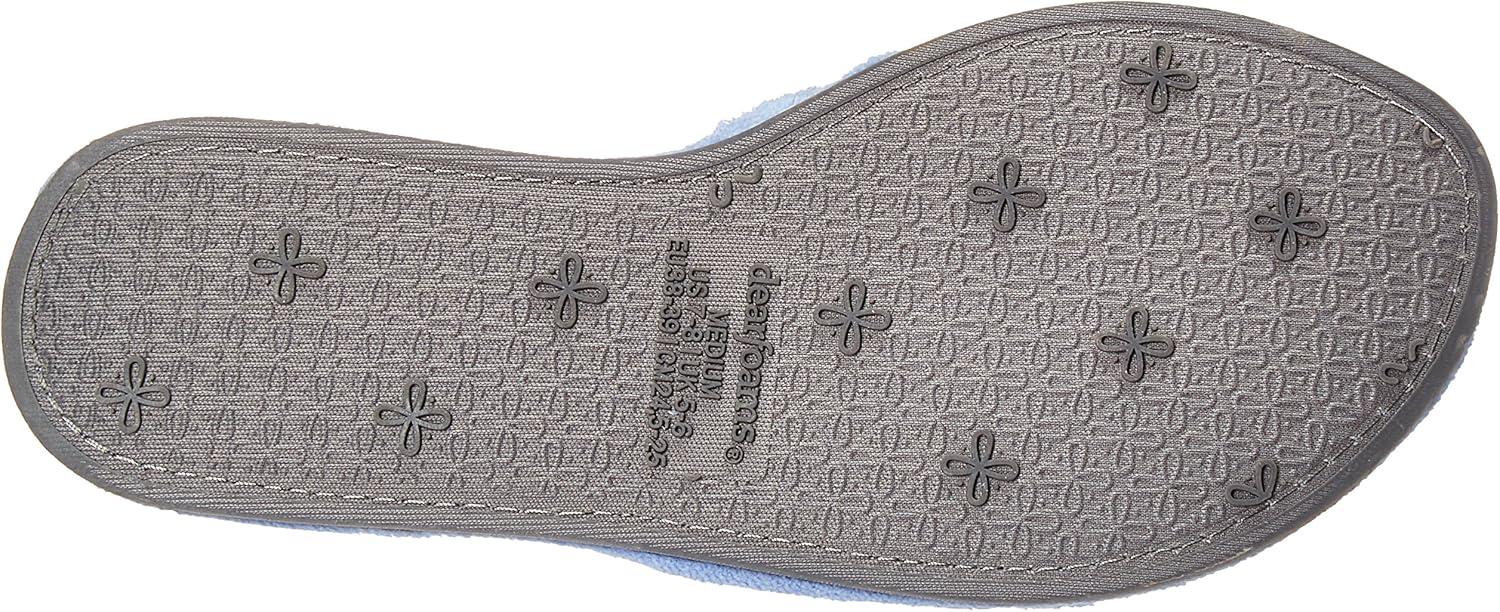 imageDearfoams Womens Terry Slide Flat Fresh PinkIce Berg