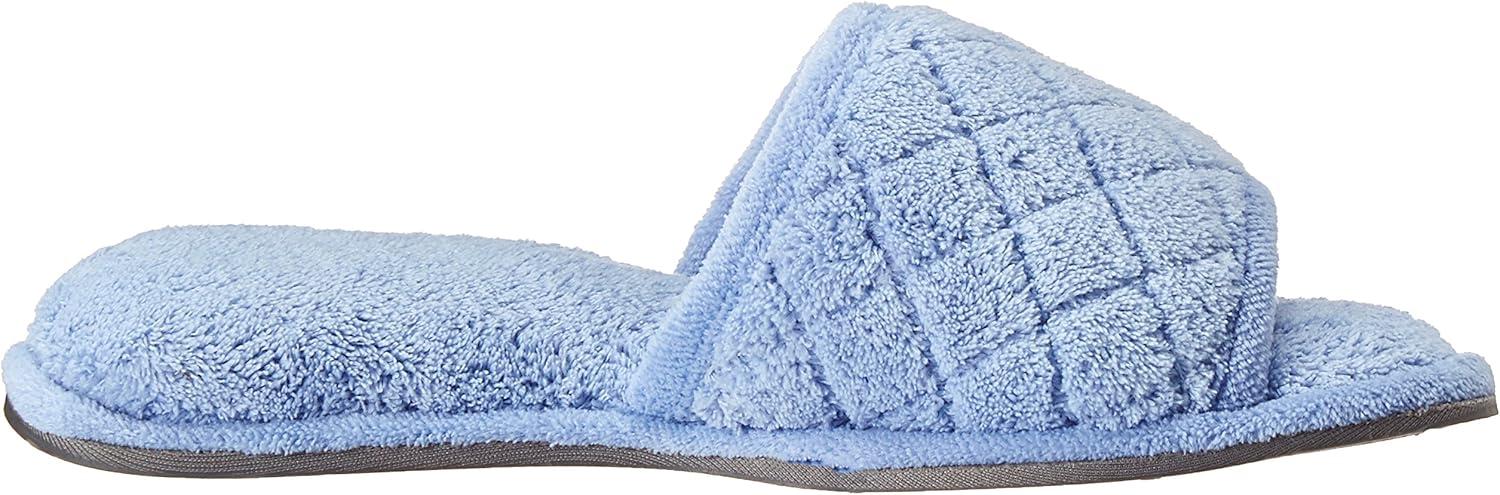 imageDearfoams Womens Terry Slide Flat Fresh PinkIce Berg