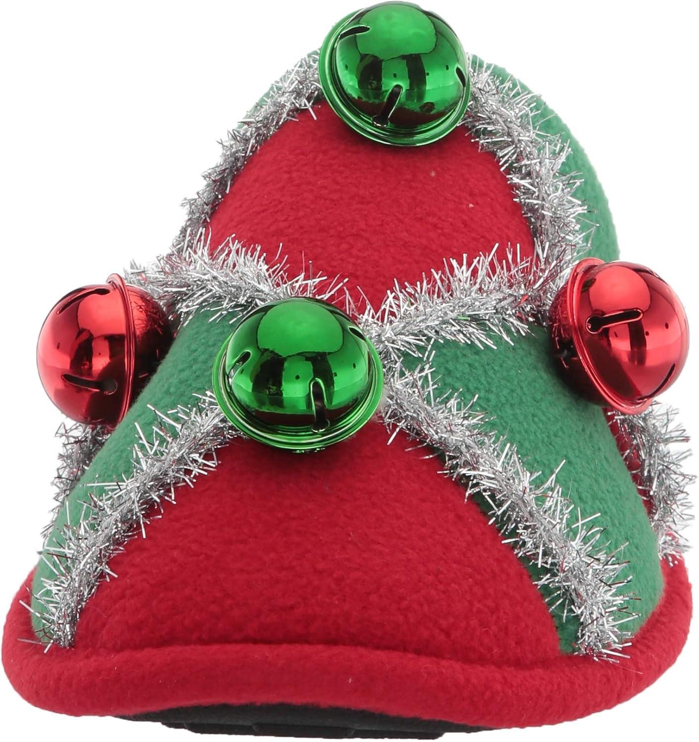 imageDearfoams Womens Ugly Sweater Closed Toe Scuff SlipperBells Argyle