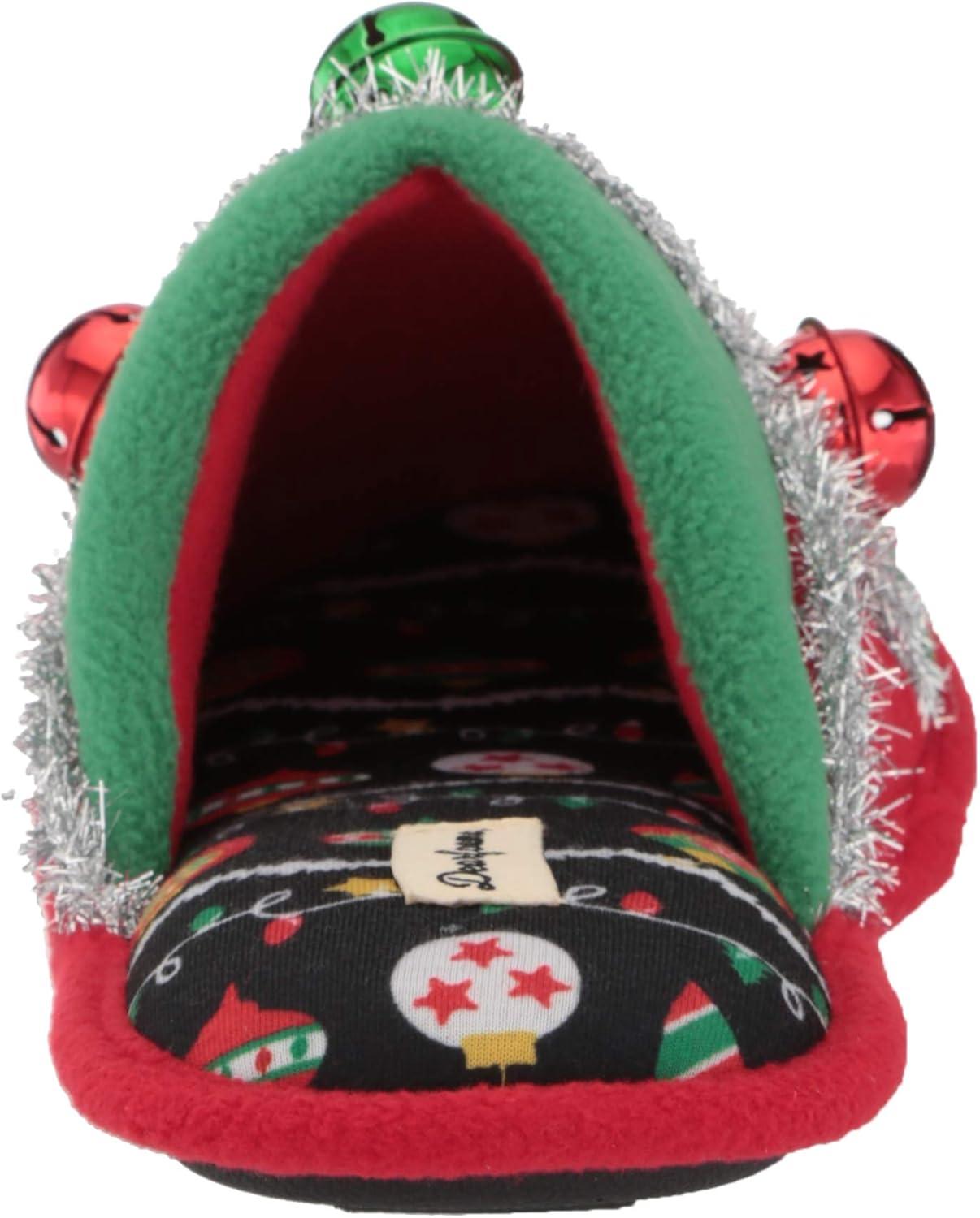 imageDearfoams Womens Ugly Sweater Closed Toe Scuff SlipperBells Argyle