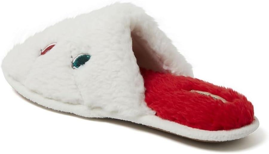 imageDearfoams Womens Ugly Sweater Closed Toe Scuff SlipperChristmas Lights