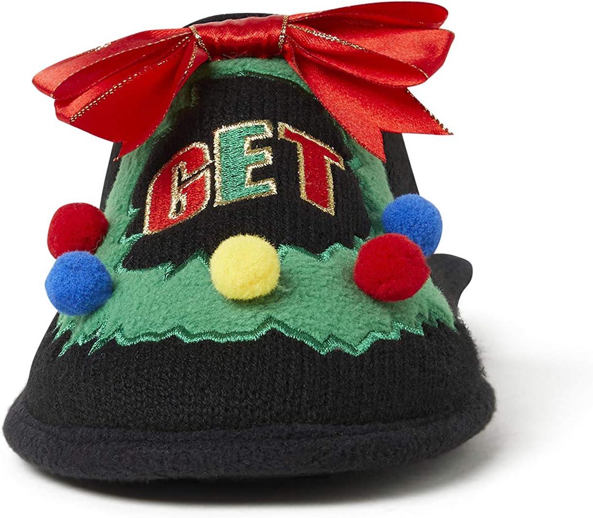 imageDearfoams Womens Ugly Sweater Closed Toe Scuff SlipperGet Lit