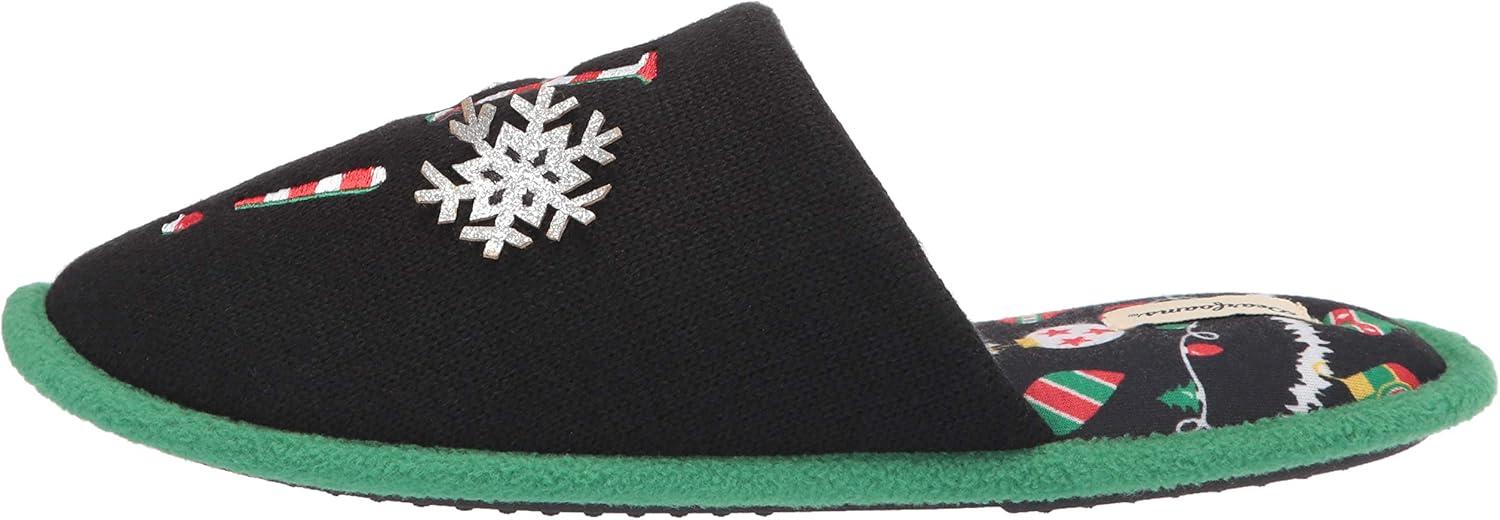 imageDearfoams Womens Ugly Sweater Closed Toe Scuff SlipperHo Ho Ho