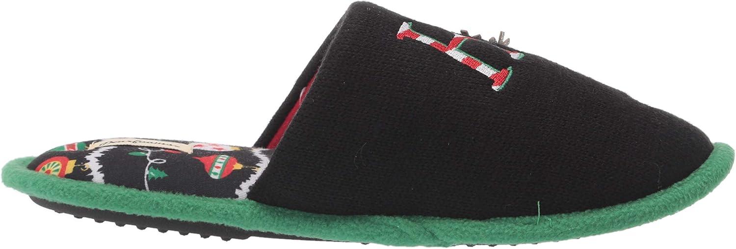 imageDearfoams Womens Ugly Sweater Closed Toe Scuff SlipperHo Ho Ho