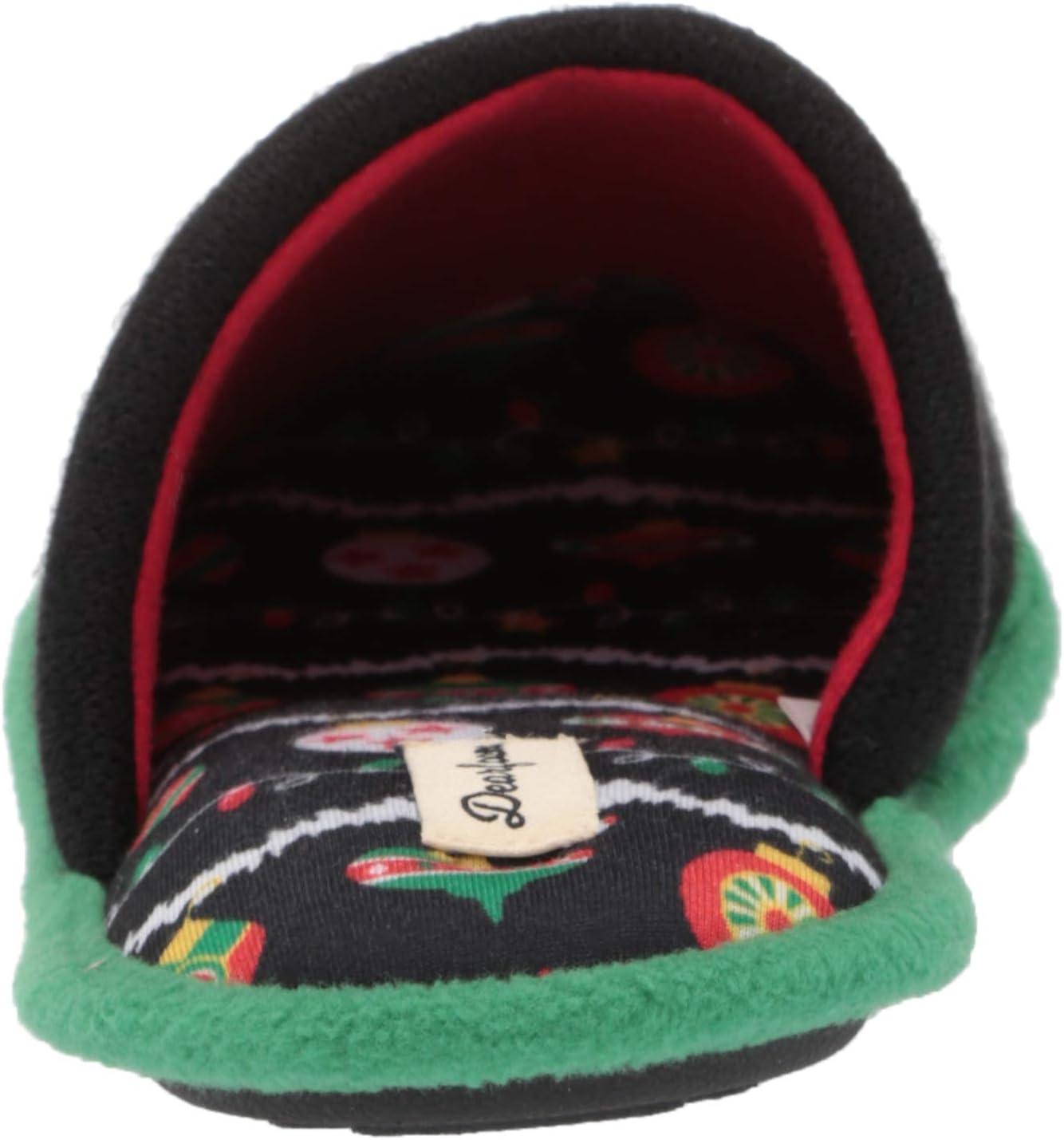 imageDearfoams Womens Ugly Sweater Closed Toe Scuff SlipperHo Ho Ho