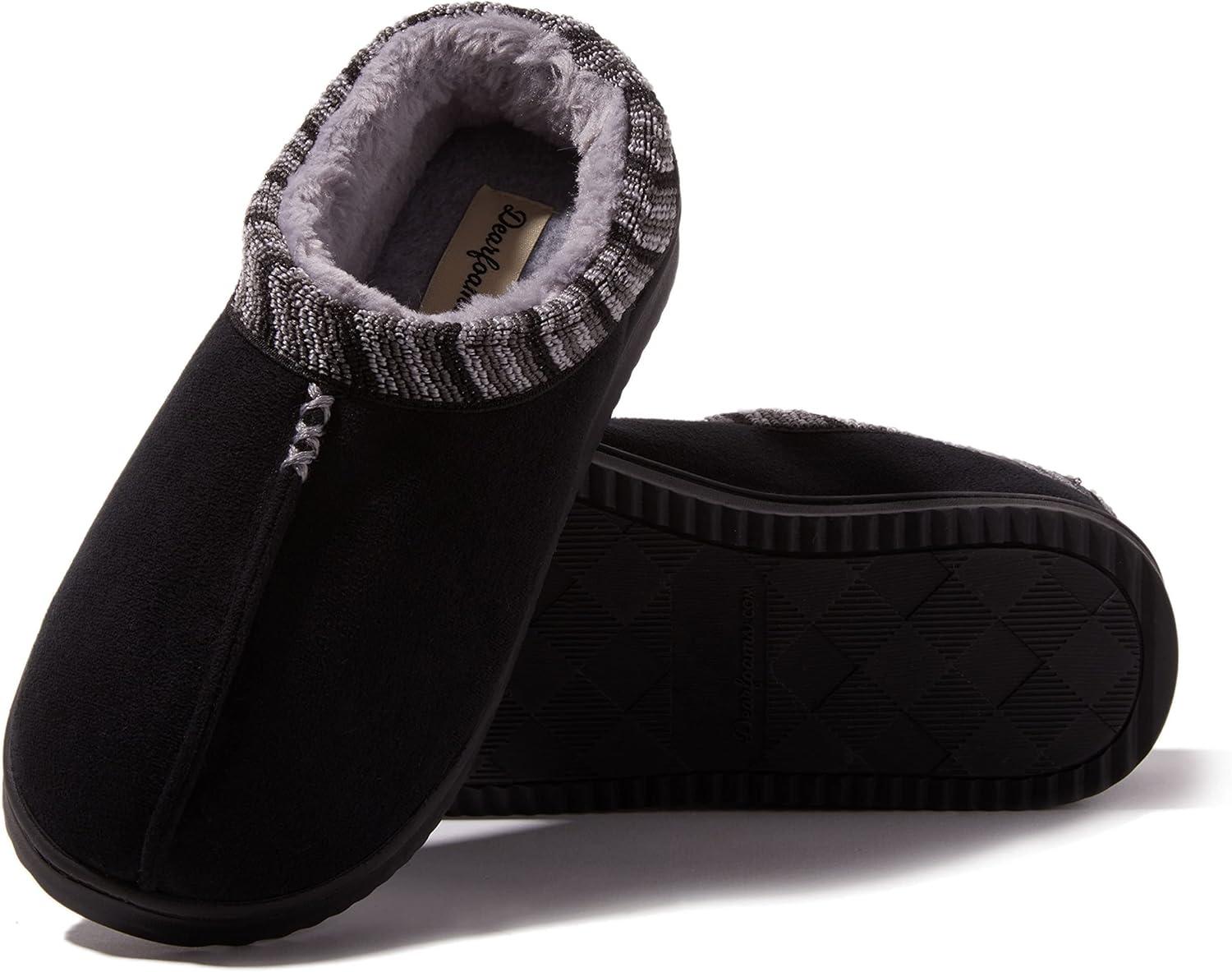 imageDearfoams Womens Wren High Vamp Clog IndoorOutdoor Memory Foam House ShoeBlack