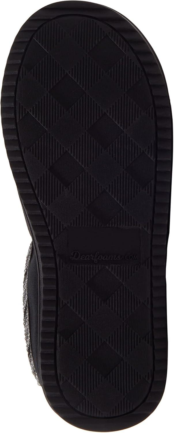 imageDearfoams Womens Wren High Vamp Clog IndoorOutdoor Memory Foam House ShoeBlack