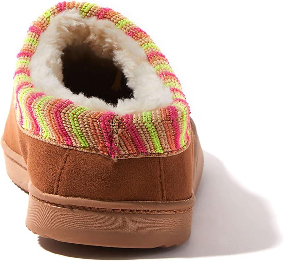 imageDearfoams Womens Wren High Vamp Clog IndoorOutdoor Memory Foam House ShoeChestnut