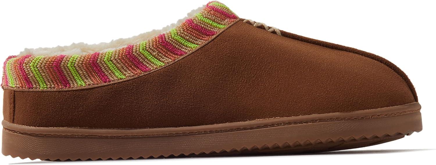 imageDearfoams Womens Wren High Vamp Clog IndoorOutdoor Memory Foam House ShoeChestnut