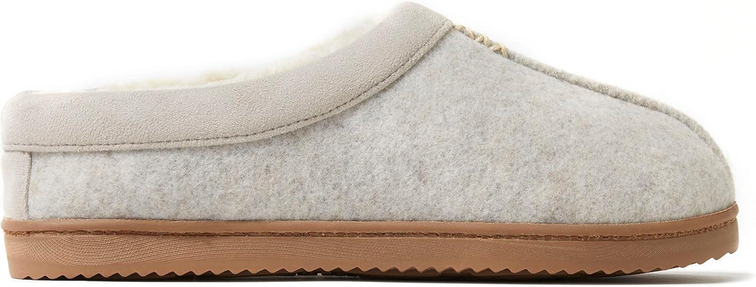 imageDearfoams Womens Wren High Vamp Clog IndoorOutdoor Memory Foam House ShoeOatmeal