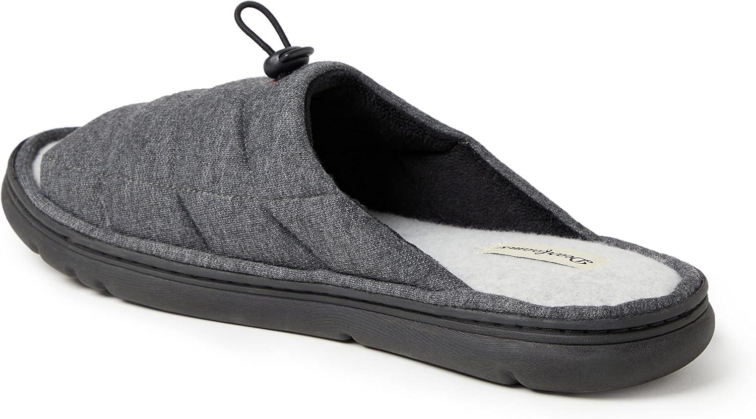 imageDearfoams mens Adrian Quilted Memory Foam Sweatshirt SlideBlack