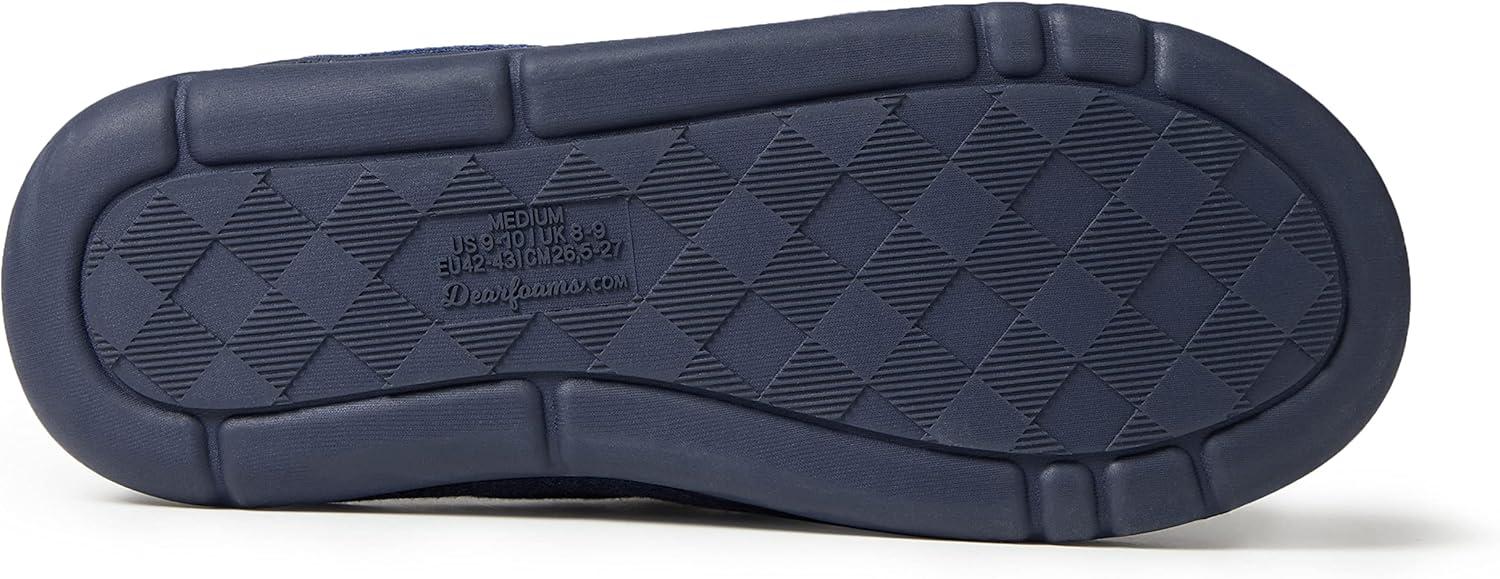 imageDearfoams mens Adrian Quilted Memory Foam Sweatshirt SlideNavy
