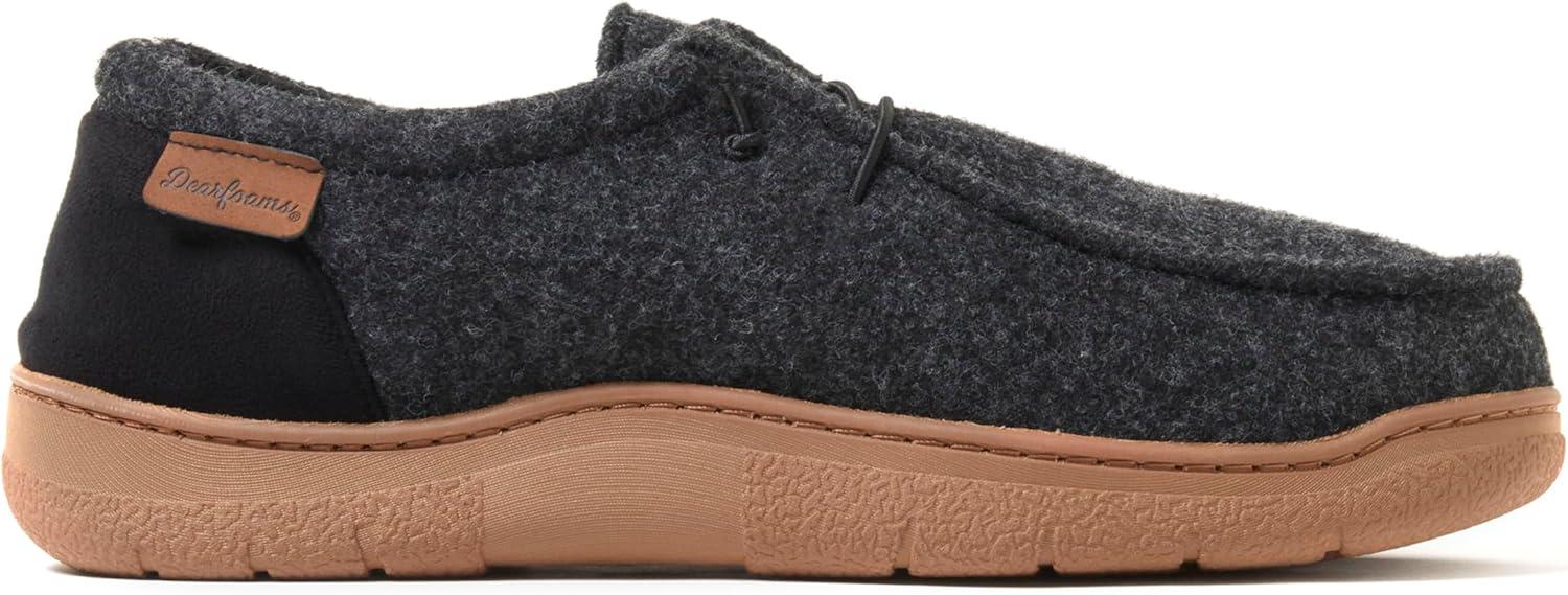 imageDearfoams mens Bennett IndoorOutdoor Memory Foam Comfort Chukka BootBlack