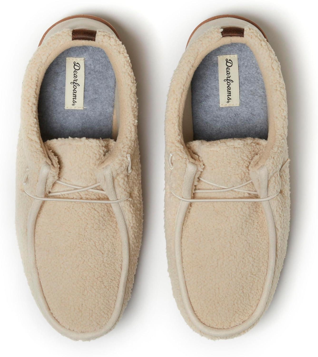 imageDearfoams mens Bennett IndoorOutdoor Memory Foam Comfort Chukka BootDark Oyster