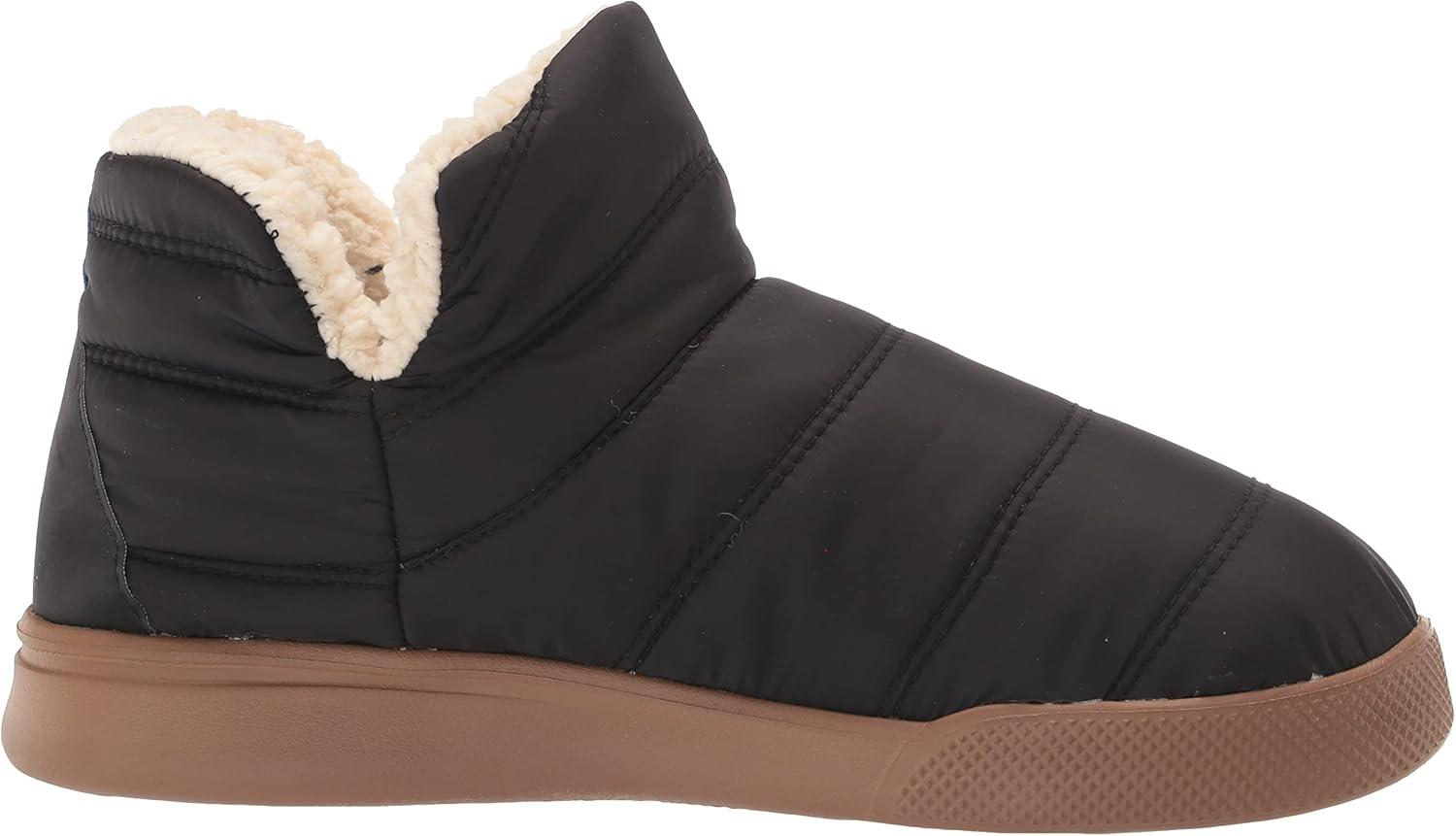 imageDearfoams mens Bryant Nylon Memory Foam Sport Lounge BootieSlipperBlack