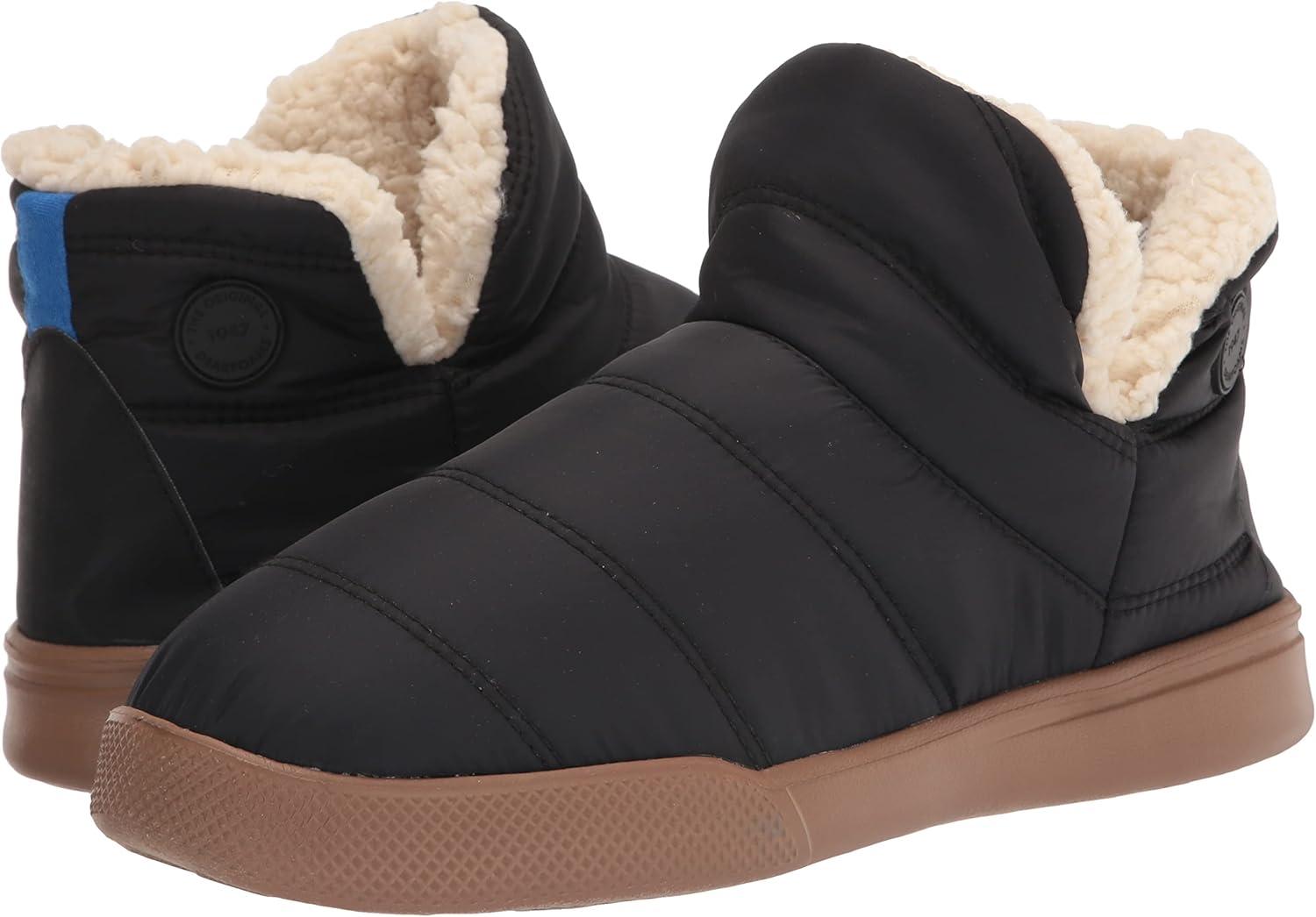 imageDearfoams mens Bryant Nylon Memory Foam Sport Lounge BootieSlipperBlack