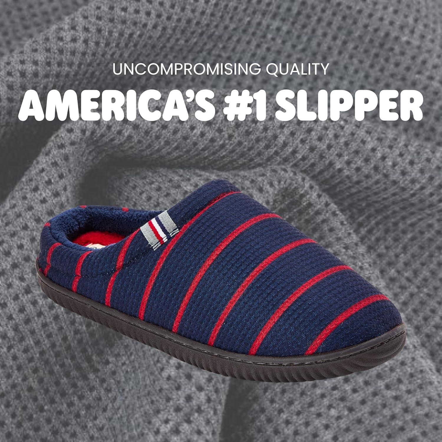 imageDearfoams mens Case Casual ClogBlue Red Stripe
