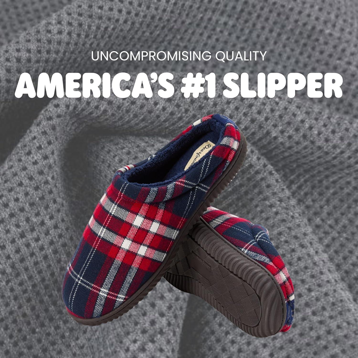 imageDearfoams mens Case Casual ClogNavy Plaid