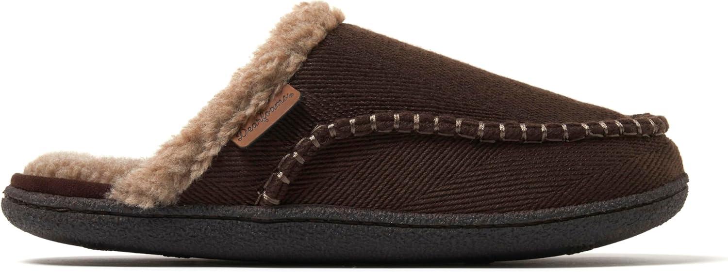 imageDearfoams mens Matthew Moc Toe Scuff Indoor Outdoor House ShoeCoffee