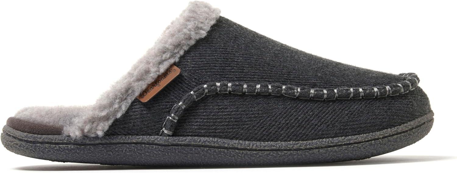 imageDearfoams mens Matthew Moc Toe Scuff Indoor Outdoor House ShoeGrey