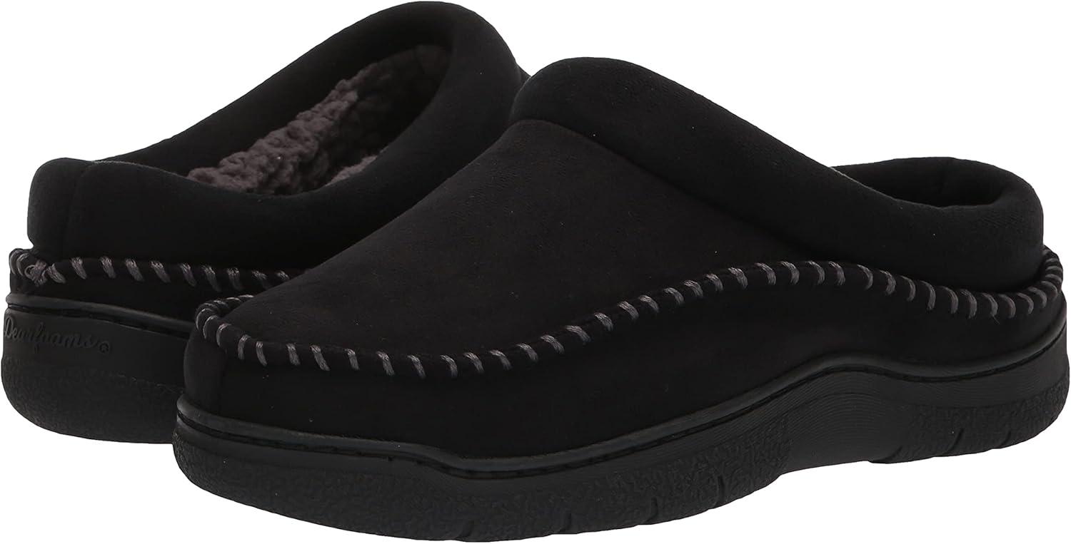 imageDearfoams mens Thompson Memory Foam Clog SlipperSlipperBlack