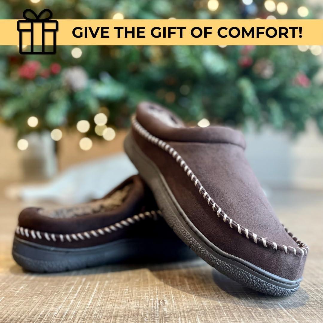 imageDearfoams mens Thompson Memory Foam Clog SlipperSlipperCoffee