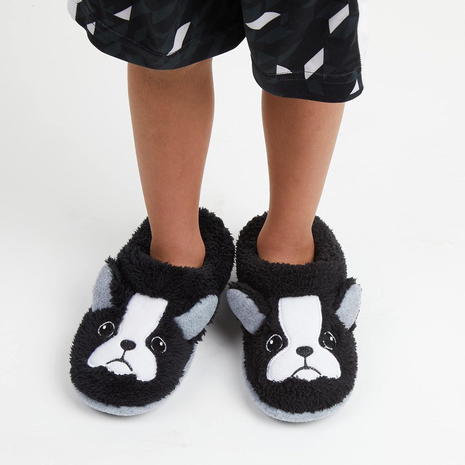 imageDearfoams unisexchild Kids Toddlers Whimsical Animal Critter Washable SlipperDog
