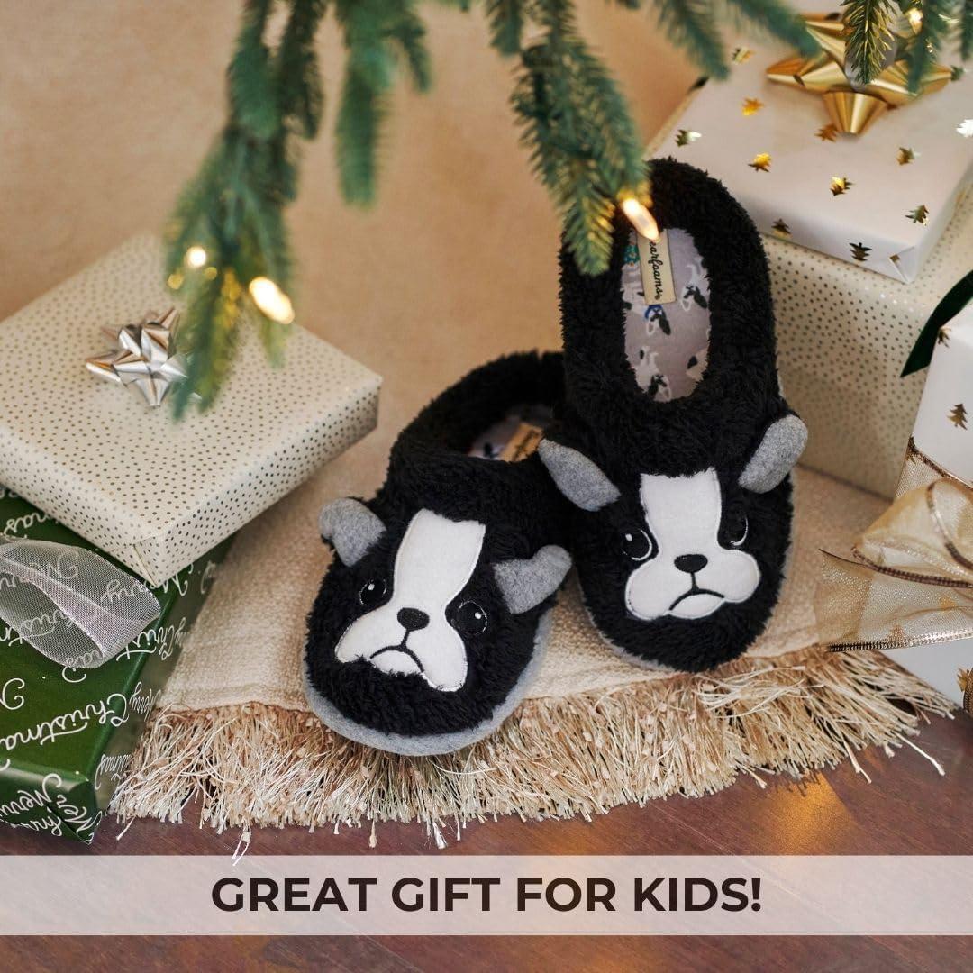imageDearfoams unisexchild Kids Toddlers Whimsical Animal Critter Washable SlipperDog
