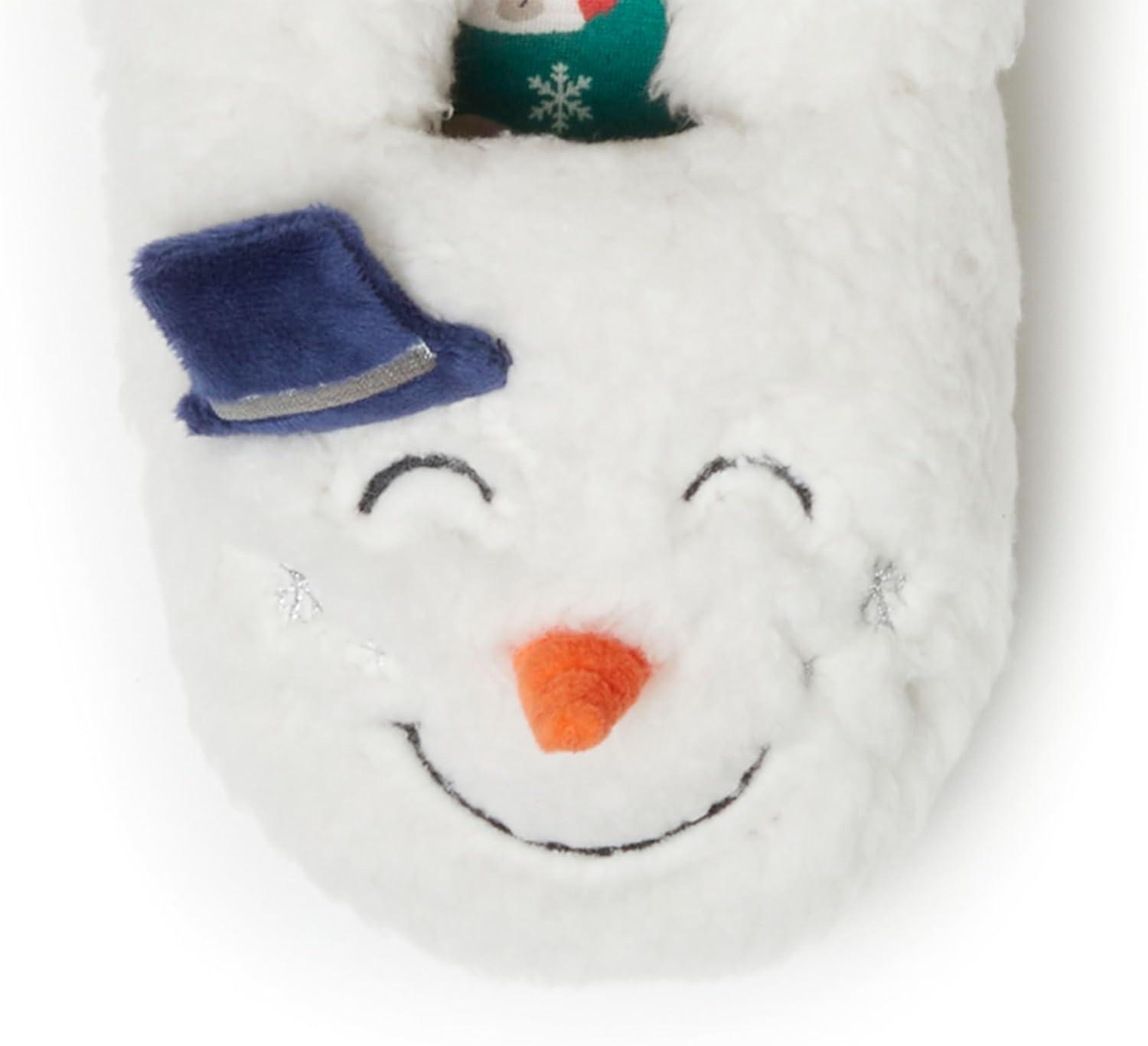 imageDearfoams unisexchild Kids Toddlers Whimsical Animal Critter Washable SlipperKids Snowman