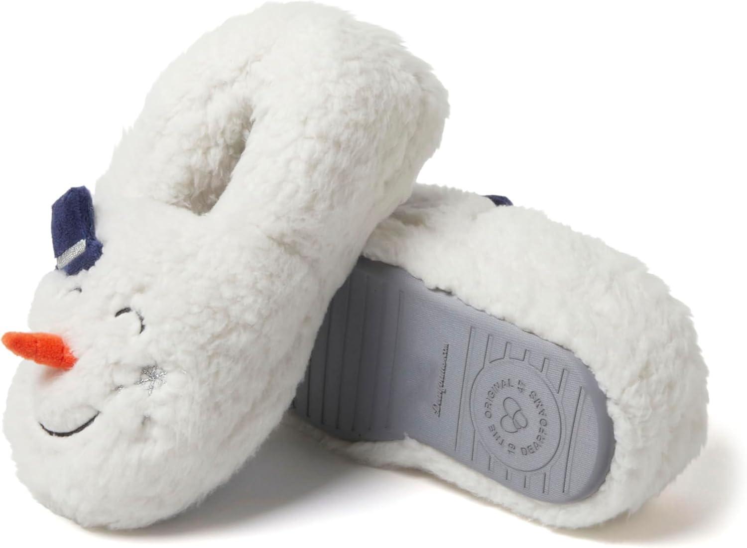 imageDearfoams unisexchild Kids Toddlers Whimsical Animal Critter Washable SlipperKids Snowman