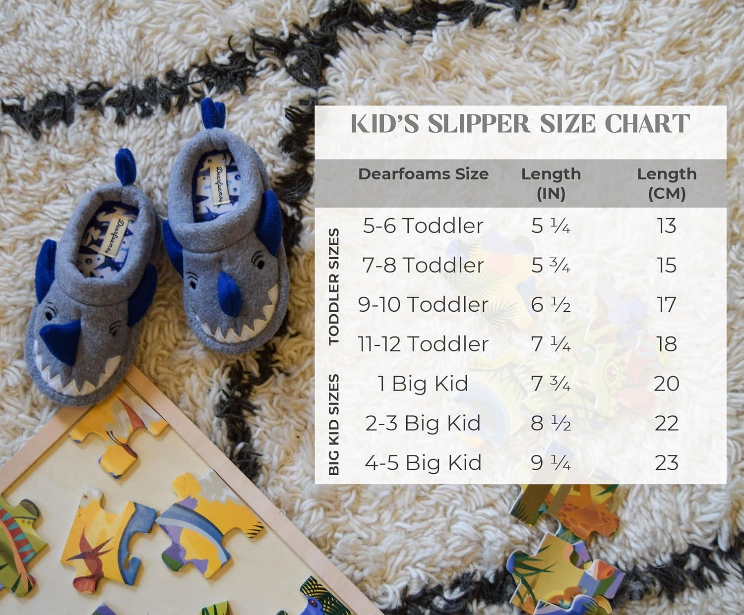 imageDearfoams unisexchild Kids Toddlers Whimsical Animal Critter Washable SlipperShark