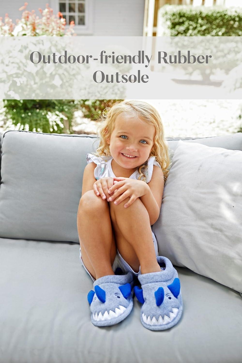 imageDearfoams unisexchild Kids Toddlers Whimsical Animal Critter Washable SlipperShark
