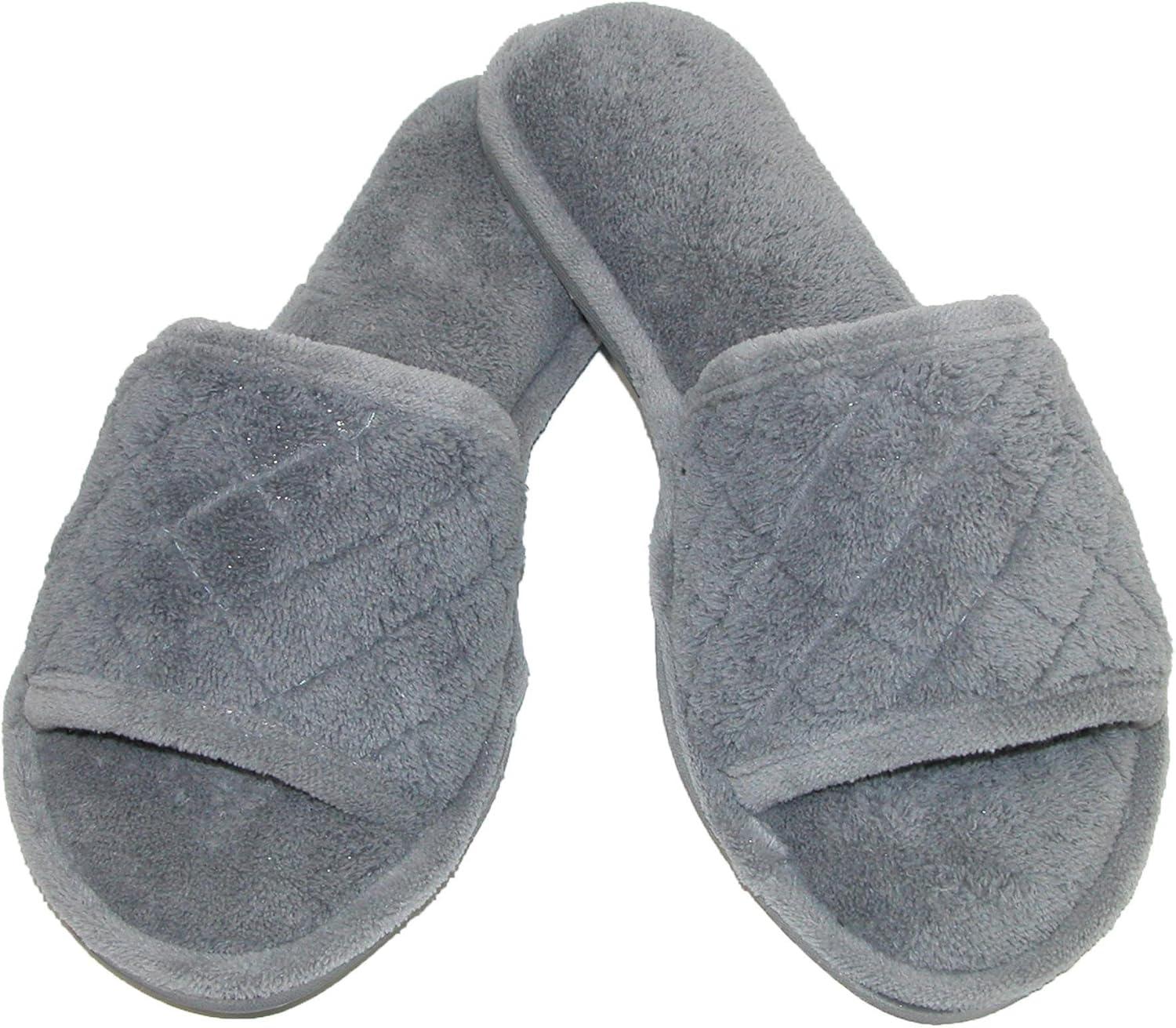 imageDearfoams womens Beatrice Side Gore SlideSlipperMedium Grey