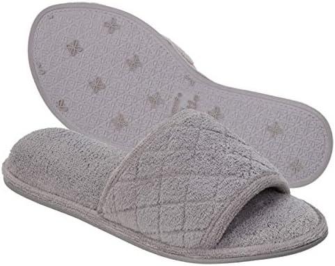 imageDearfoams womens Beatrice Side Gore SlideSlipperMedium Grey