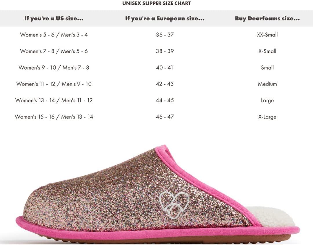imageDearfoams womens Celebrates Pride Scuff With Inclusive SizingGlitter Nina West