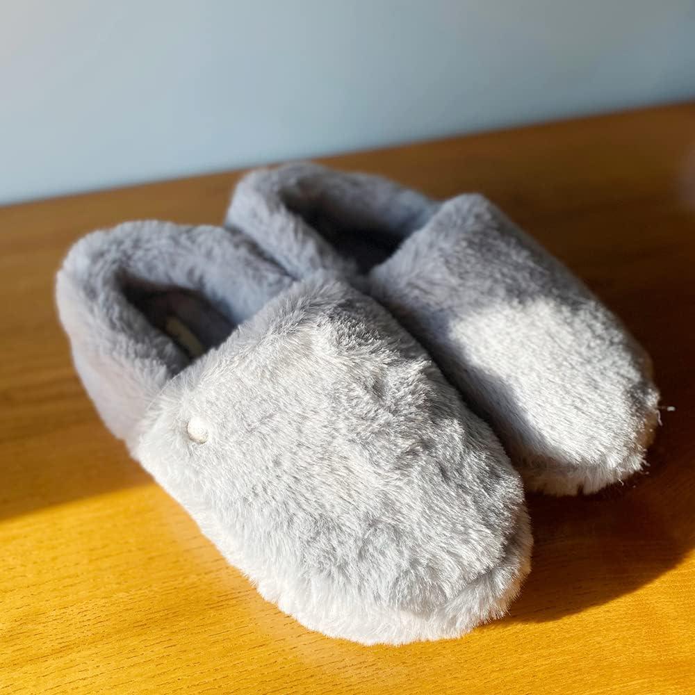 imageDearfoams womens Ellie Fluffy SnuggleSlipperSleet