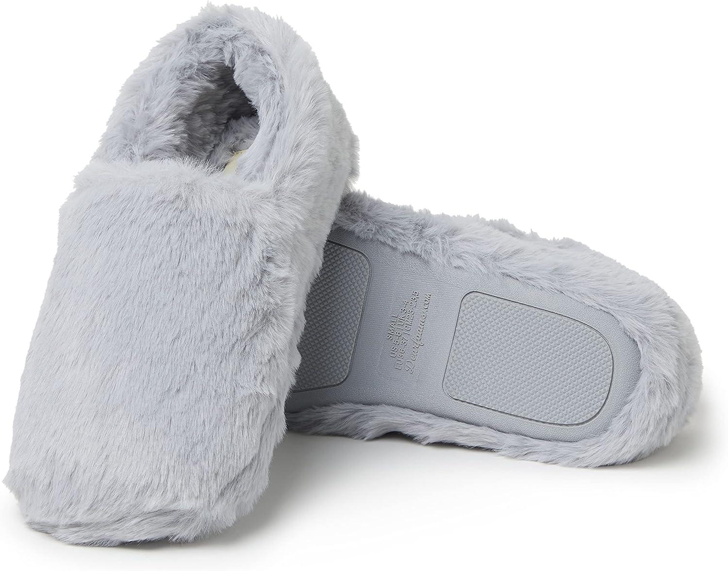 imageDearfoams womens Ellie Fluffy SnuggleSlipperSleet