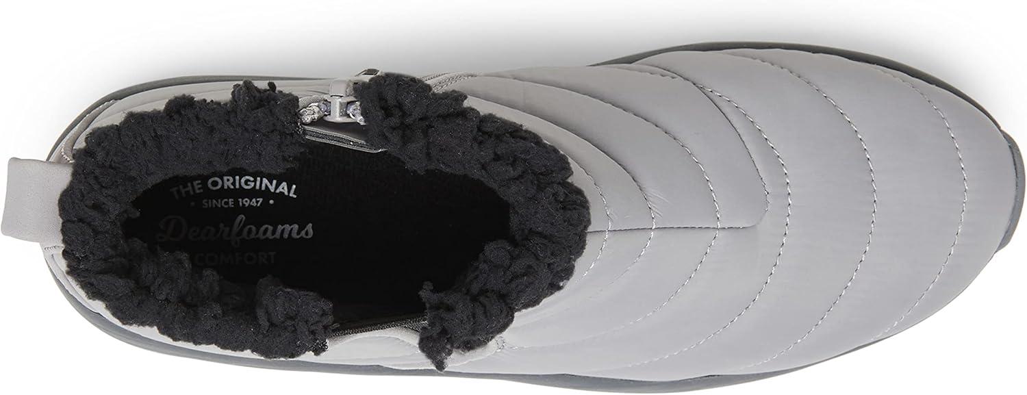 imageDearfoams womens Original Comfort Naomi Wedge BootieAnkle BootMedium Grey