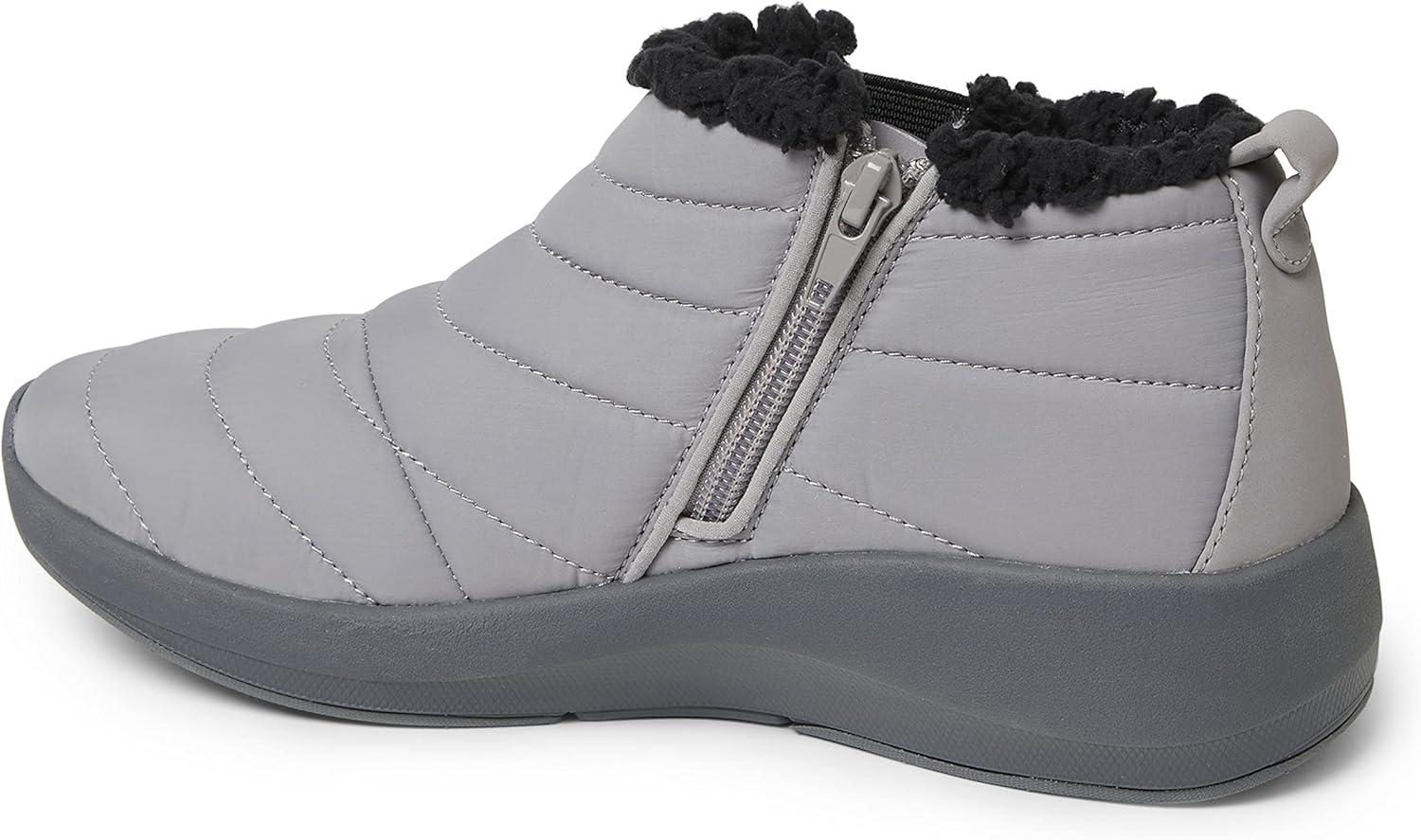 imageDearfoams womens Original Comfort Naomi Wedge BootieAnkle BootMedium Grey