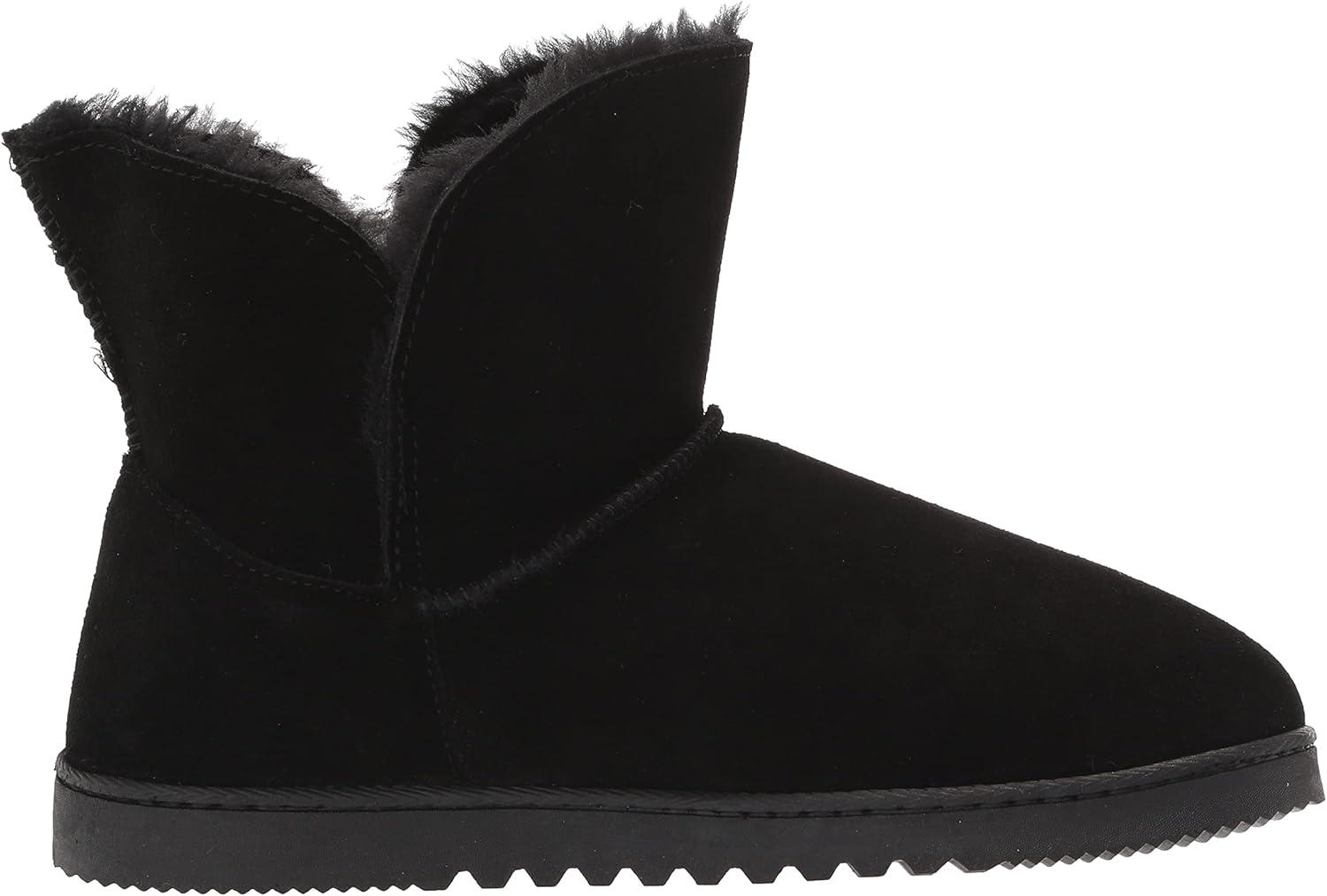 imageDearfoams womens Paige Genuine Suede BootieSlipperBlack
